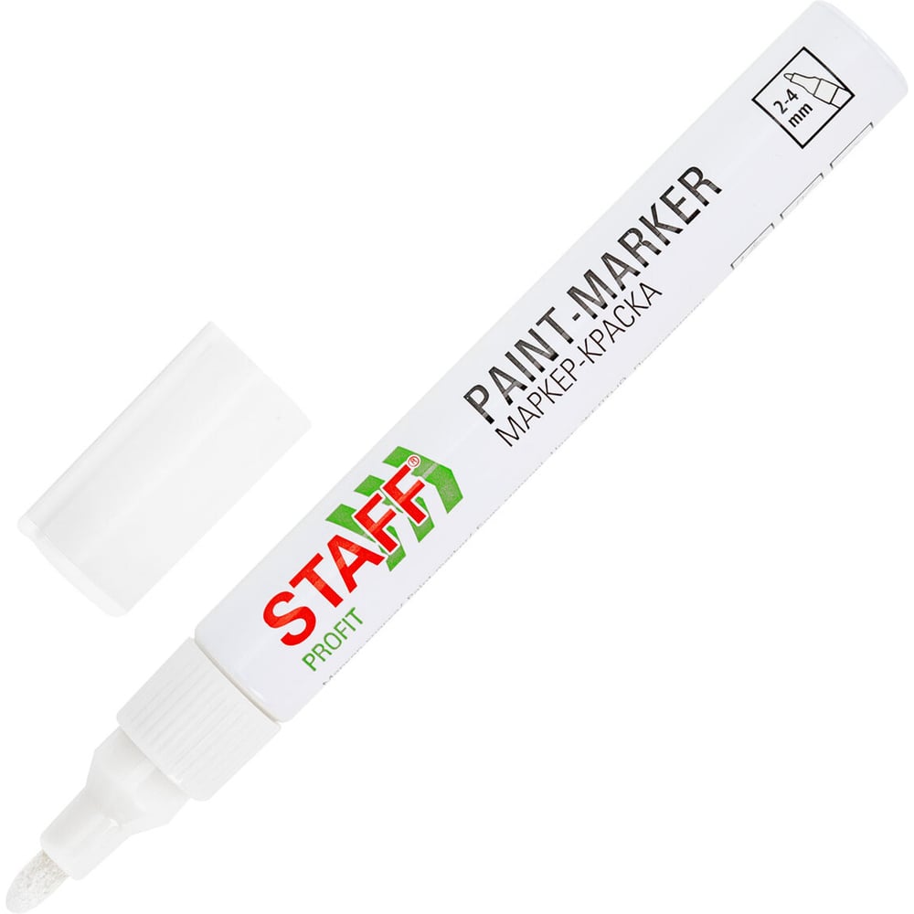 Изображение товара Маркер-краска лаковый Staff paint marker белый 2-4 мм 12 шт Изображение товара Маркер-краска лаковый Staff paint marker белый 2-4 мм 12 шт