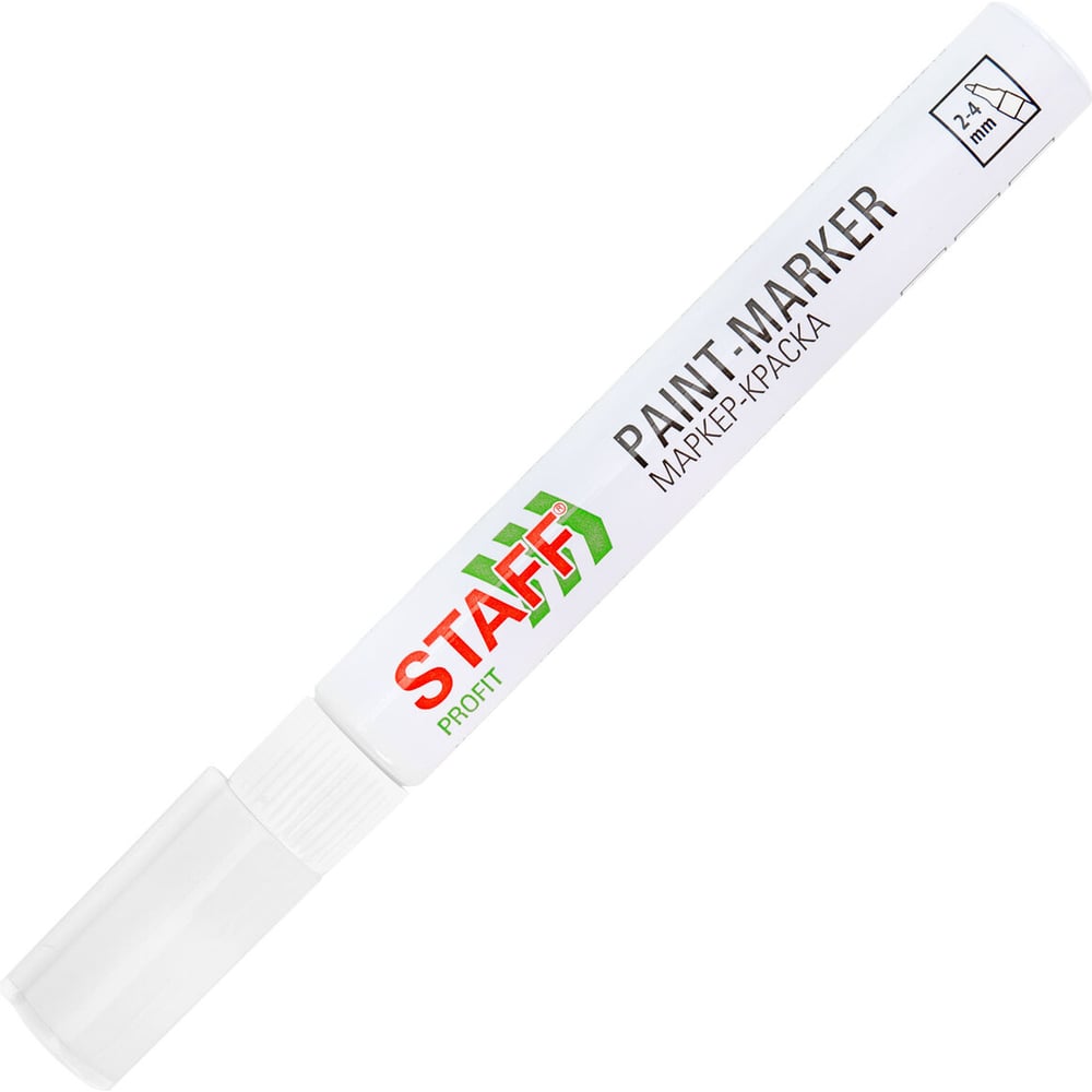 Изображение товара Маркер-краска лак Staff paint marker белые, 2-4 мм, набор 12 шт
