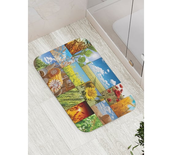 Изображение товара Коврик противоскользящий JoyArty "Летний коллаж" для ванной, сауны, бассейна, bath_18469