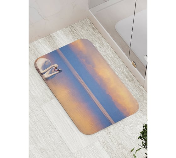 Изображение товара Коврик противоскользящий JoyArty "Пара лебедей" для ванной, сауны, бассейна, bath_18477