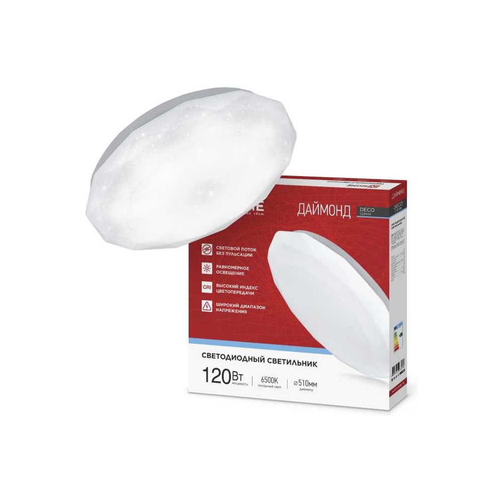 Изображение товара Светильник светодиодный IN HOME DECO ДАЙМОНД 120Вт 6500К