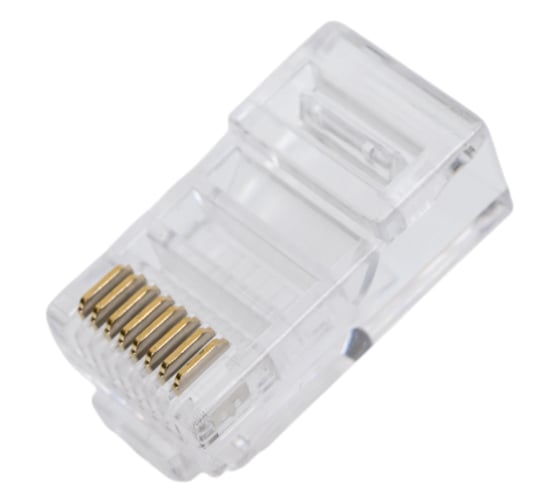 Изображение товара Коннектор А1, RJ-45, 5E кат., 8p8c, 6 мкм, для одножильного кабеля, уп/ 100 шт A1-LPU5E-2
