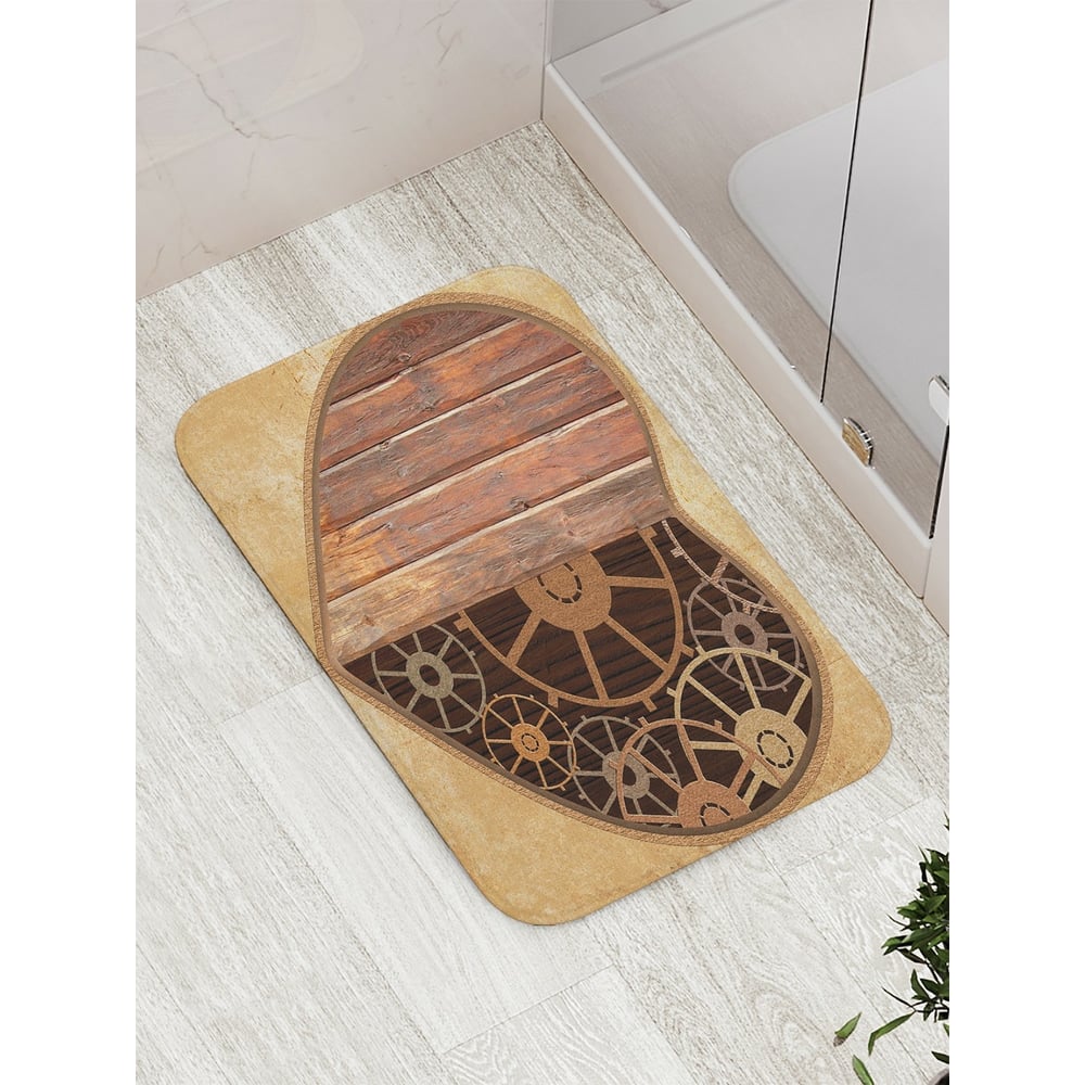 Противоскользящий коврик для ванной, сауны, бассейна JOYARTY пряники сырцовые сливочные сердечки сладояр