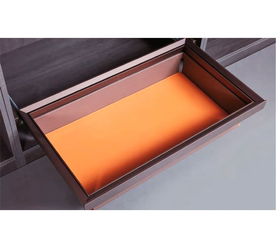 Изображение товара Выдвижная корзина Mebax, направл. с доводчиком (иск.кожа) оранжевый/коричневый, модуль 800мм, 754х473х180, 00-00003318