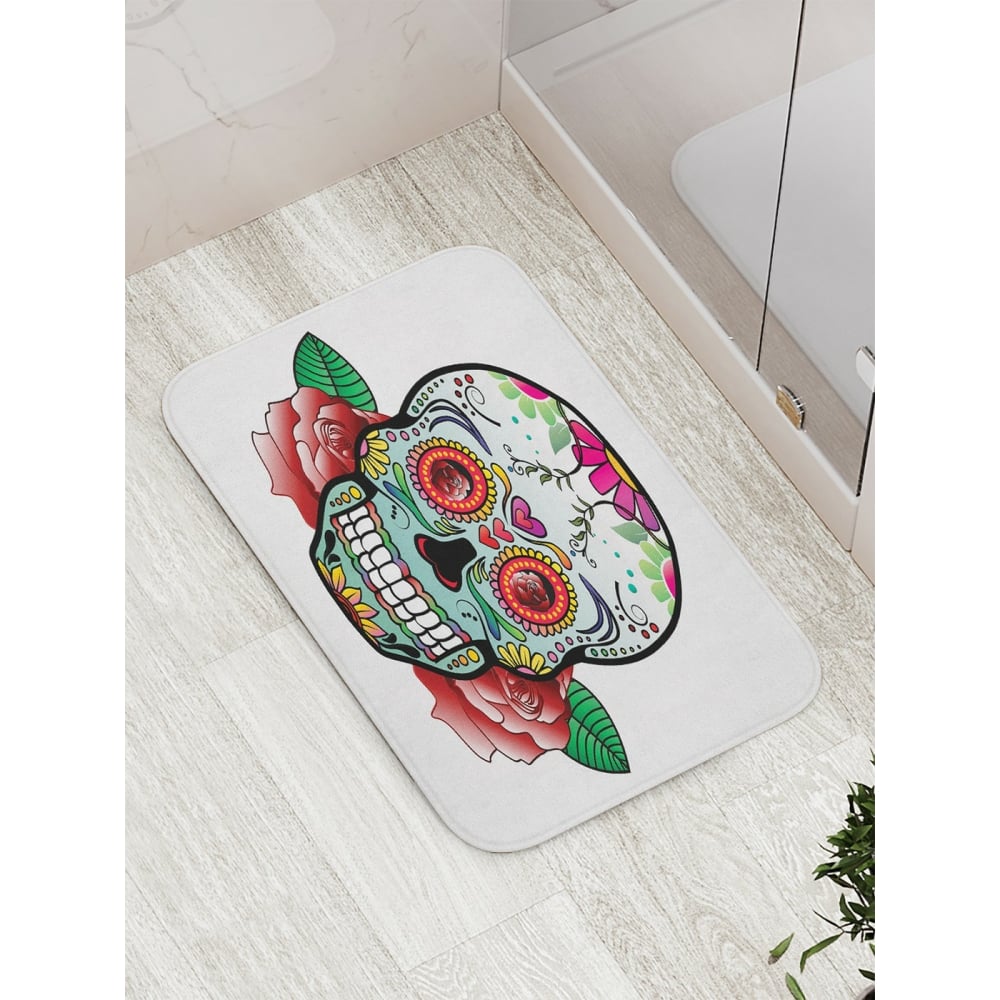 Противоскользящий коврик для ванной, сауны, бассейна JOYARTY бусина для темляка skull череп барана