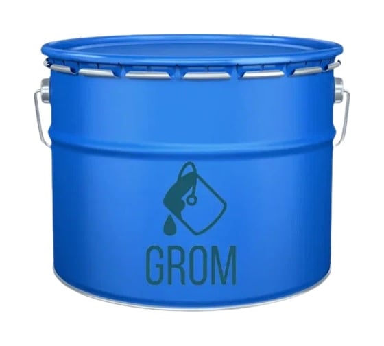 Изображение товара Эмаль Grom НЦ-132 ГОСТ 6631-74, для металла и дерева, нитроэмаль, для наружных и внутренних работ, цвет графит, 3,5 кг 59704