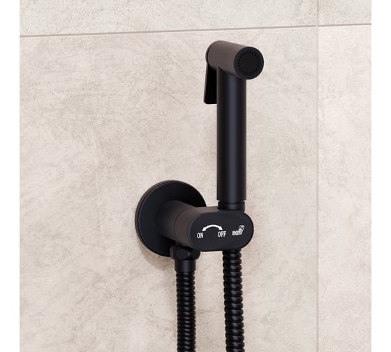 Изображение товара Гигиенический душ со смесителем RGW SP-210-B Черный (Смеситель/шланг/гигиенический душ/) 581408210-04