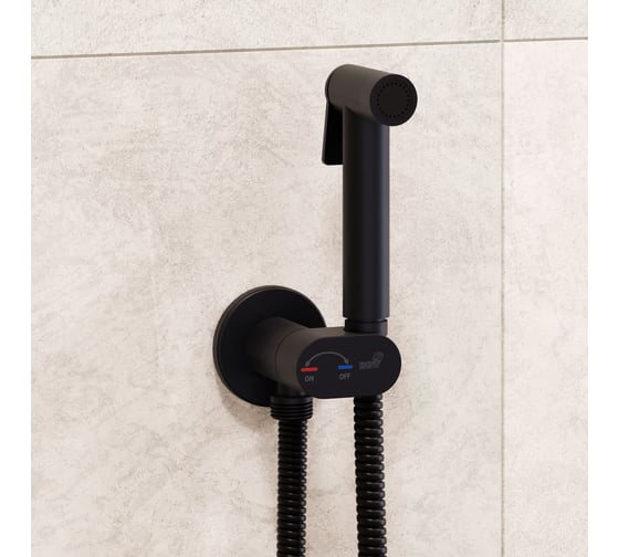 Изображение товара Гигиенический душ со смесителем RGW SP-213-B Черный (Смеситель/шланг/гигиенический душ/) 581408213-04