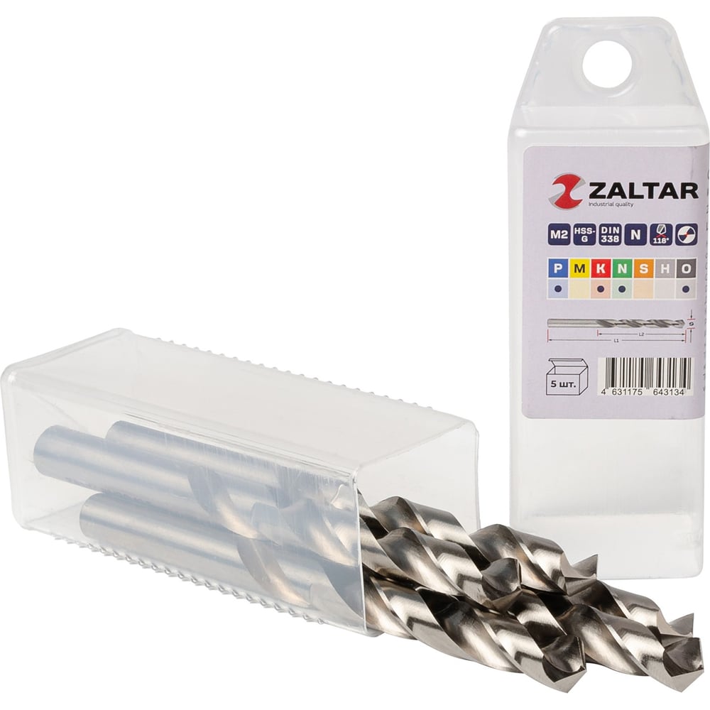 Изображение товара Сверло по металлу ZALTAR 10.50 мм HSS-G Спиральное 5 шт