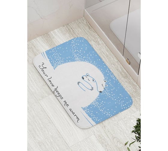 Изображение товара Коврик противоскользящий JoyArty "Тепло от любви" для ванной, сауны, бассейна, bath_14816