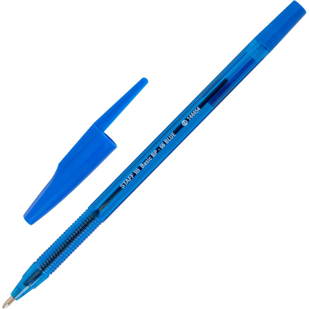 Изображение товара Ручка шариковая Basic BP-66 BLUE Staff, синяя, корпус синий, 1 мм, линия 0,5 50 шт 144454
