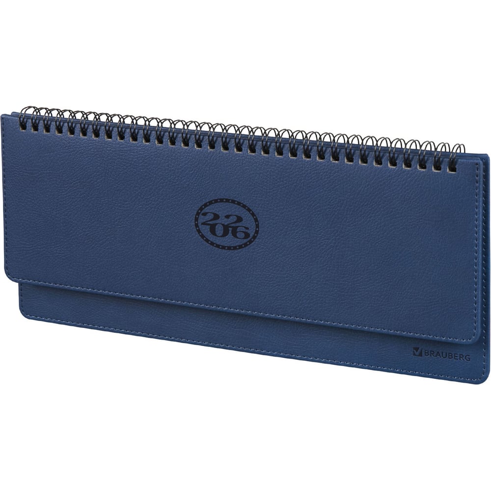 Изображение товара Планинг датированный BRAUBERG 2026 305x140мм под кожу темно-синий