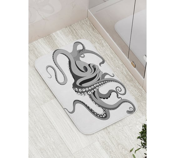 Изображение товара Коврик противоскользящий JoyArty "Грозный осьминог" для ванной, сауны, бассейна, bath_15048