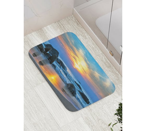Изображение товара Коврик противоскользящий JoyArty "Солнечные блики на пляже" для ванной, сауны, бассейна, bath_15339