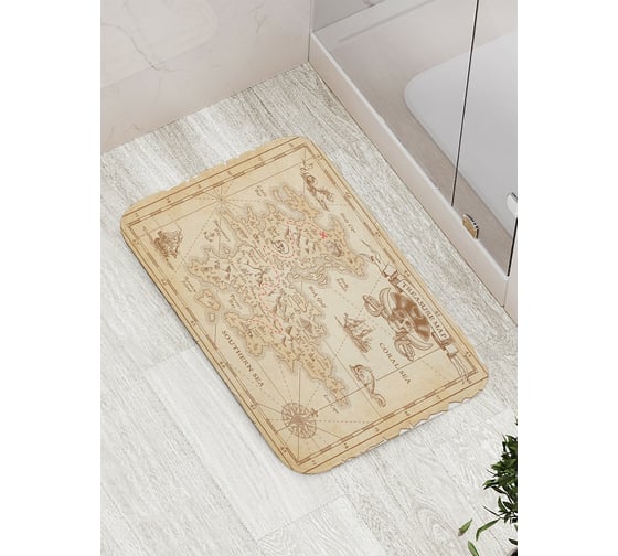 Изображение товара Коврик противоскользящий JoyArty "Карта сокровищ найдена" для ванной, сауны, бассейна, bath_15513