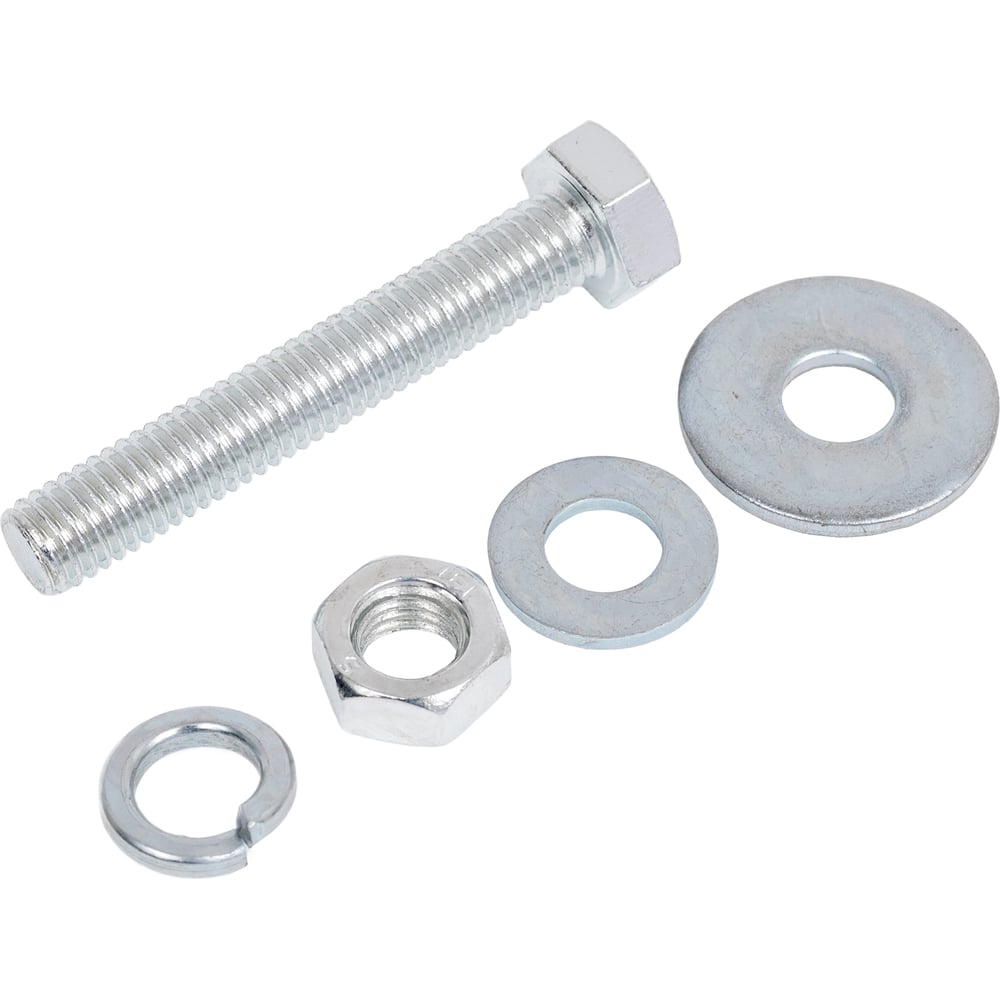 Изображение товара Набор оцинкованных болтов гаек шайб Крепсталь М8x50 50 шт