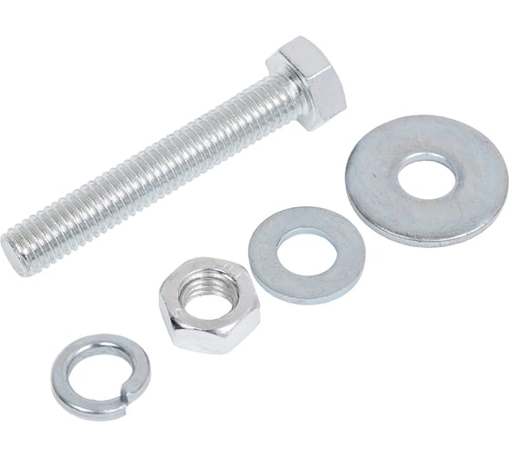 Изображение товара Набор оцинкованных болтов гаек, шайб Крепсталь М8x50 . 50 шт. NBG000010
