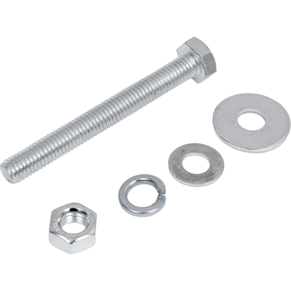 Изображение товара Набор оцинкованных болтов, гаек и шайб Крепсталь М8x70 - 50 шт.