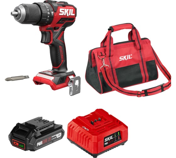 Изображение товара Набор: Аккумуляторная ударная дрель-шуруруповерт SKIL HD6294 (HD6294SE00+CB5197SE11+BG3224SE00) 9-0-004