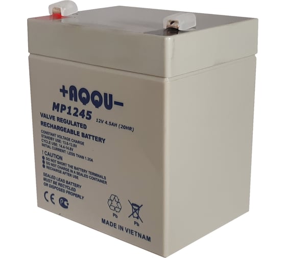 Изображение товара Батарея аккумуляторная AQQU для ИБП 12В, 4,5Ач MP1245