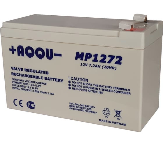 Изображение товара Батарея аккумуляторная AQQU для ИБП 12В, 7.2 Ач MP1272