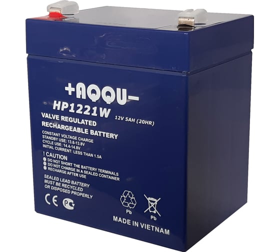 Изображение товара Батарея аккумуляторная AQQU для ИБП 12В, 5Ач HP1221W