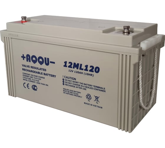 Изображение товара Батарея аккумуляторная AQQU для ИБП 12В, 120Ач 12ML120