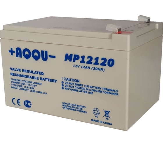 Изображение товара Батарея аккумуляторная AQQU для ИБП 12В, 12Ач MP12120