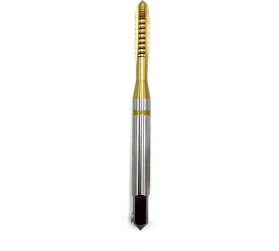 Изображение товара Метчик машинный шахматный Профоснастка М12*1.75, HSSE (Р6М5К5), TIN, DIN 376, прямой, глух/скв отв (кв a=7 мм) № 841 ТМ 50902841