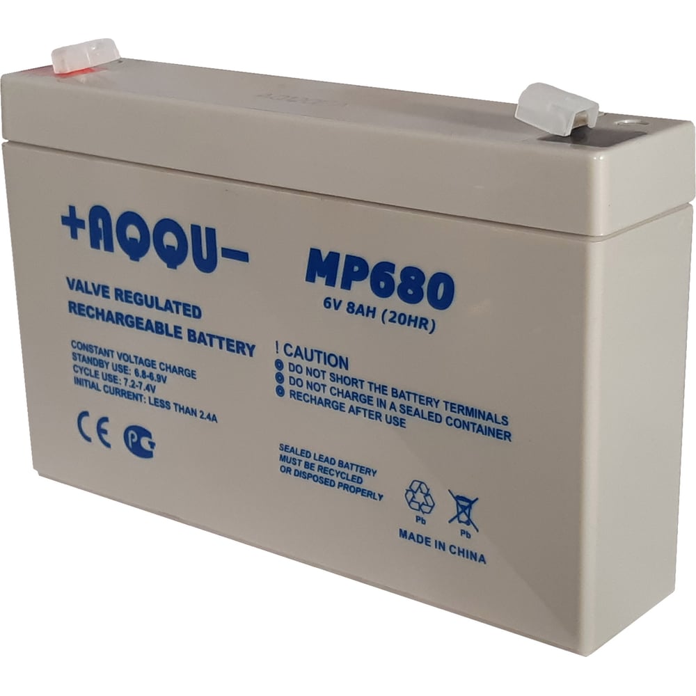 Изображение товара Аккумуляторная батарея AQQU 6В, 8Ач MP680 для ИБП