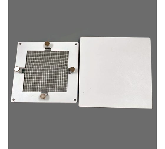 Изображение товара Решетка вентиляционная ВИЕНТО металлическая, разъемная, на магнитах, 150*150, лицевая панель 170*170 РМРМ-1515