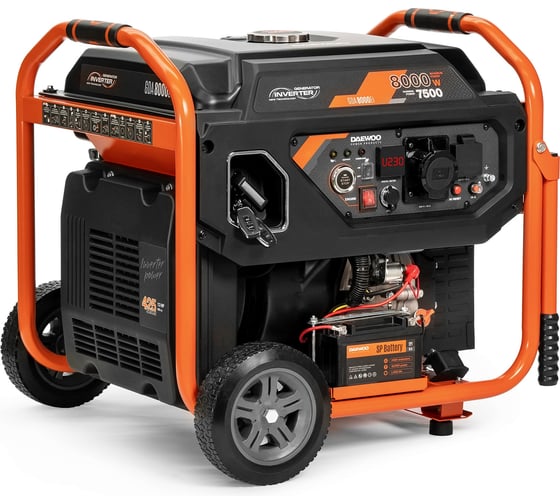Изображение товара Генератор бензиновый инверторный DAEWOO с электрозапуском и подключением ATS GDA 8000Ei