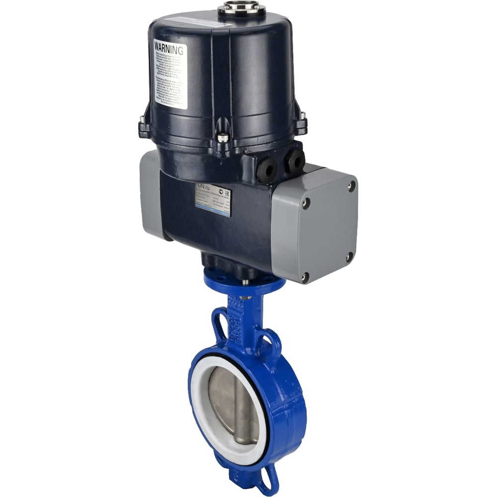 Изображение товара Затвор дисковый DN.ru WCB-316L-PTFE Ду40 Ру16 электропривод 220В professional