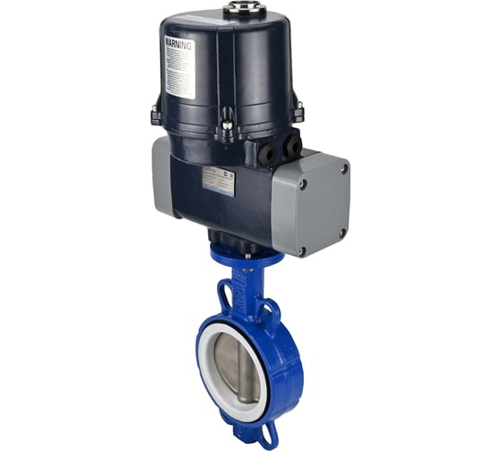 Изображение товара Затвор дисковый DN.ru WCB-316L-PTFE Ду40 Ру16 электропривод ЭПВП-005 220В D050-81406