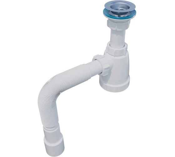 Изображение товара Сифон для умывальника Инкопласт 1 1/4x32 МИНИ с гофрированной трубой, 32x40x50 (800мм) BG3080 В00В0028015