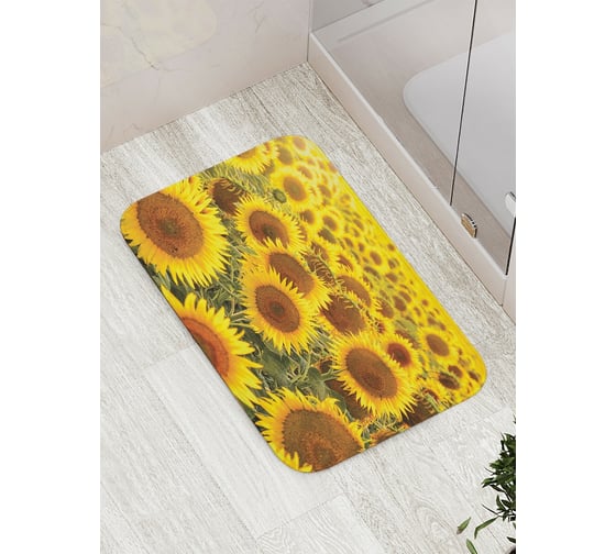 Изображение товара Коврик противоскользящий JoyArty "Поле подсолнухов" для ванной, сауны, бассейна, bath_105983