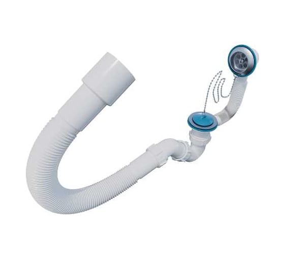 Изображение товара Сифон для ванны S-образный Инкопласт 1 1/2-40, с гофрированной трубой, 40x40x50 (1450 мм) SB01145 В00В0021645