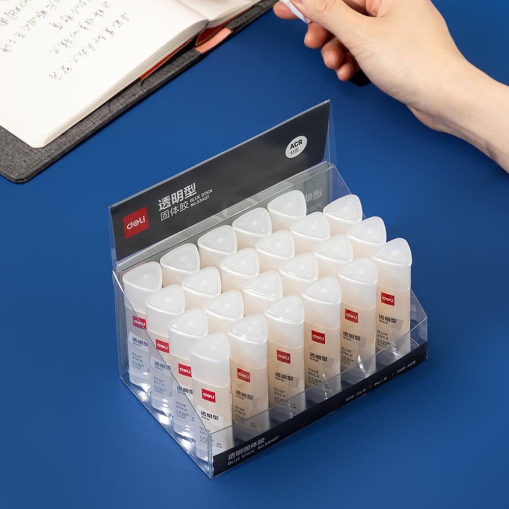 Изображение товара Клей-карандаш DELI 8 г набор 24 шт. треугольный корпус акрил