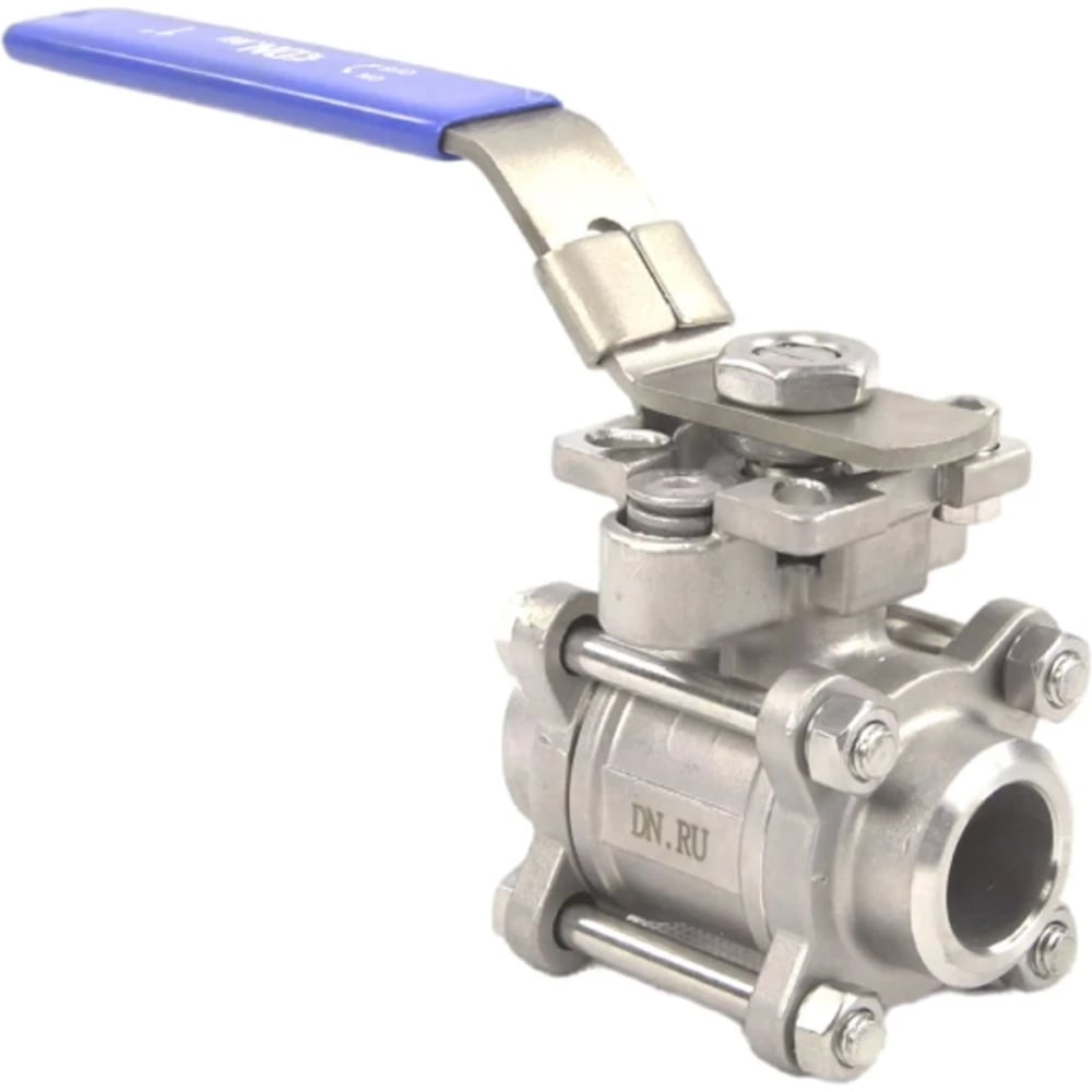 Изображение товара Кран DN.ru 316-316-PTFE-FP-W-ISO-H Ду32 Ру63 3-составной