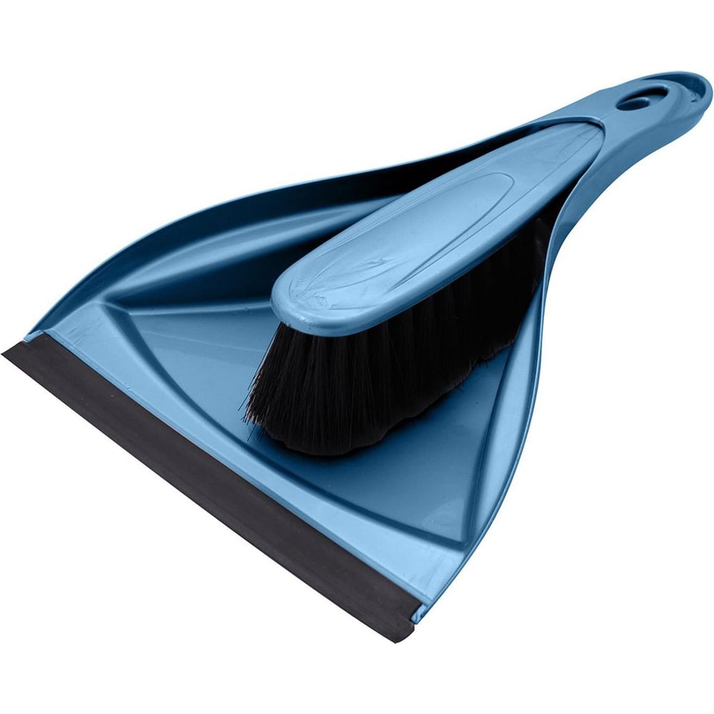 Изображение товара Комплект для уборки Spin&Clean Rock'n'Roll - щетка и совок индиго