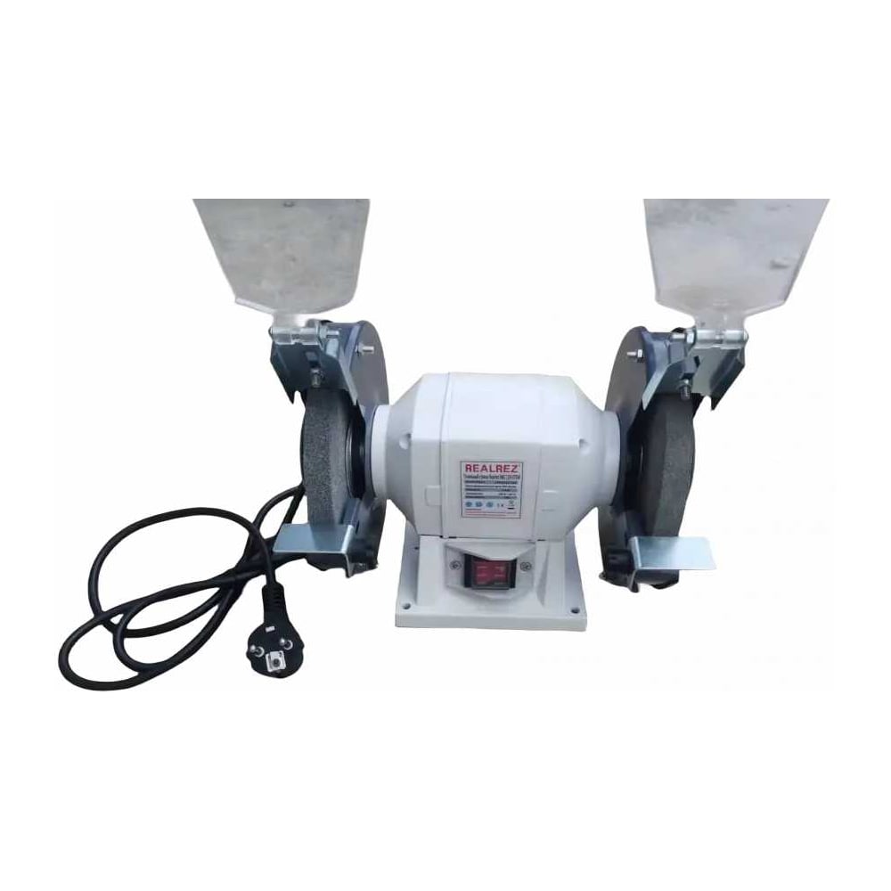 Изображение товара Точильно-шлифовальный станок REALREZ RBG 200-350W мощностью 350Вт с диском 200мм