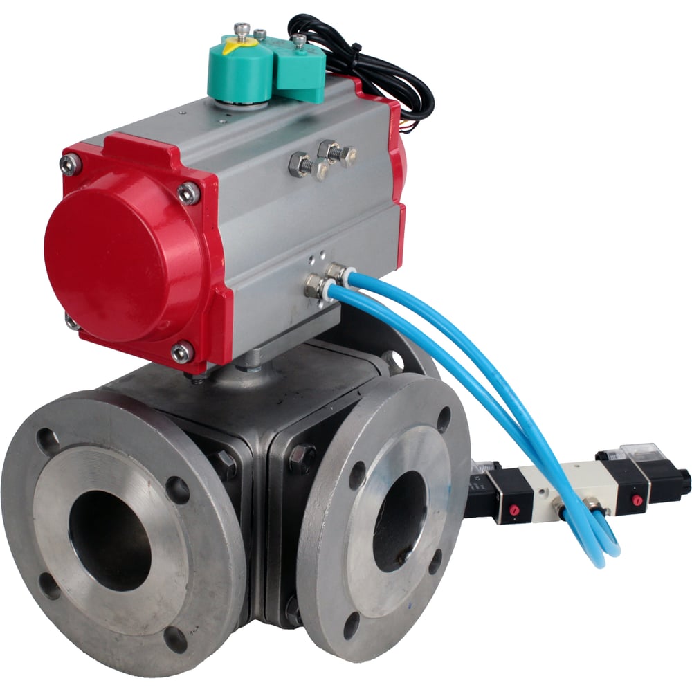 Изображение товара Кран шаровой DN.ru 316-316-PTFE L-тип Ду20 Ру16