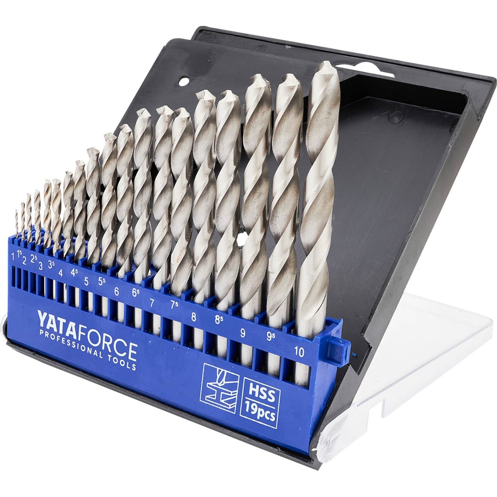 Изображение товара Набор сверл по металлу YATAFORCE HSS на 19 предметов