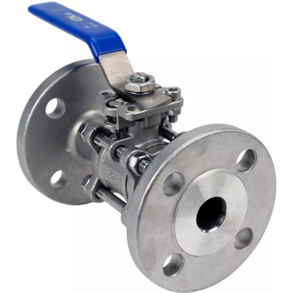 Изображение товара Кран шаровой DN.ru КШФПТ-ISO.316.180 Ду100 Ру16 нержавеющая сталь двухходовой