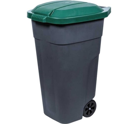Изображение товара Бак для раздельного сбора мусора PLAST TEAM на колесах, 110 л, зеленый 275817