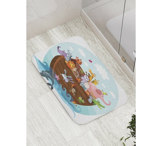 Изображение товара Коврик противоскользящий JoyArty "Спасенные животные" для ванной, сауны, бассейна, bath_9434