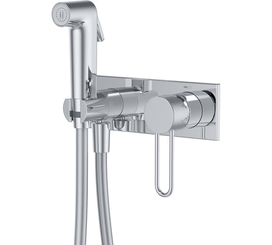 Изображение товара Встраиваемый смеситель IDDIS Duna с гигиеническим душем с защитным клапаном, глянцевый хром DUNSBV0i08