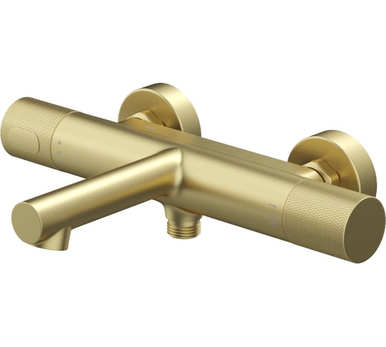 Изображение товара Смеситель для ванны IDDIS Duna с термостатом без аксессуаров, матовое золото DUNMG02i74WA