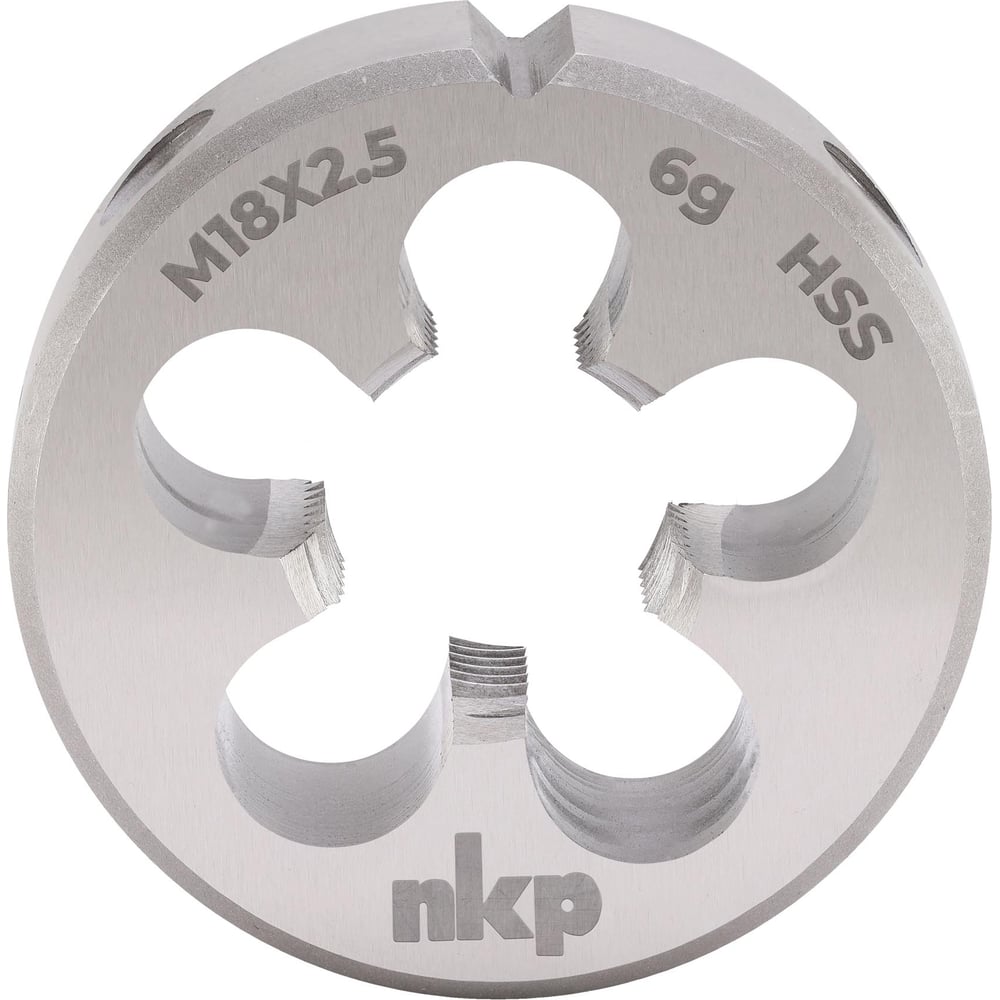 Изображение товара Плашка NKP М18, шаг 2.5мм, HSS, DIN EN 22568, 45x18мм