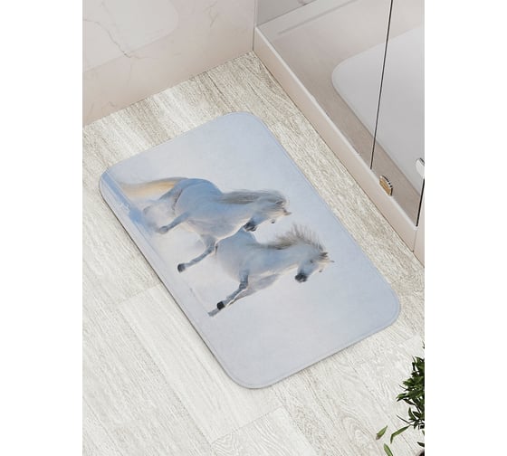Изображение товара Коврик противоскользящий JoyArty "Красивые лошади на прогулке" для ванной, сауны, бассейна, bath_16142